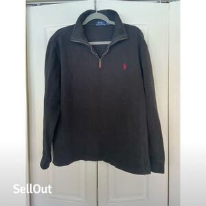 Polo Ralph Lauren Men's XL Black Pullover Sweatshirt Mock Neck